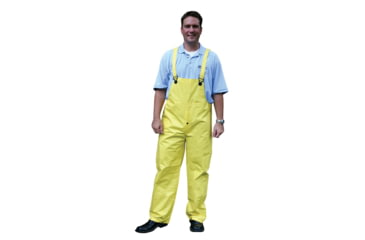 Image of MCR Safety Concord Series Waterproof Rain Pants, .35mm Neoprene/Nylon, Bib Style Pant with Fly Front, Yellow, XL, 800BPXL