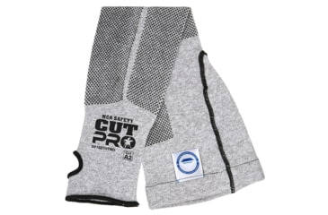 Image of MCR Safety Cut Pro 10 Gauge Dyneema Cut Resistant Sleeves with Thumbslot, 18in Length, Upper Arm Gusset, Silicone Mini Dots, Gray, One Size, 9318D10TMD