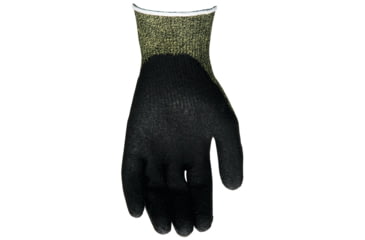 Image of MCR Safety Cut Pro 13 Gauge Kevlar/Steel Shell Cut Resistant Work Gloves, Latex Coated Palm and Fingertips, Black/Green, X - Large, 9389XL