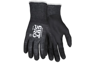 Image of MCR Safety Cut Pro 18 Gauge ARX Aramid Shell Cut, Abrasion and Puncture Resistant Work Gloves, Nitrile Foam Coated Palm and Fingertips, Black, X - Small, 9818NFXS