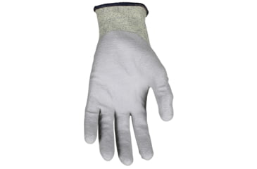 Image of MCR Safety Cut Pro 18 Gauge ARX Aramid Shell Cut, Abrasion and Puncture Resistant Work Gloves, PU Coated Palm and Fingertips, Gray/Green, Medium, 9828PUM