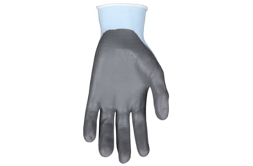 Image of MCR Safety Cut Pro 18 Gauge Hypermax Shell Cut, Abrasion and Puncture Resistant Work Gloves, Nitrile Foam Coated Palm and Fingertips, Gray/Blue, X - Small, 92718NFXS