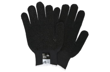 Image of MCR Safety Cut Pro 7 Gauge DuPont Kevlar Shell Cut Resistant Work Gloves, PVC Dots on 2 Sides, Regular Weight, Brown/Black, Small, 9366BKS