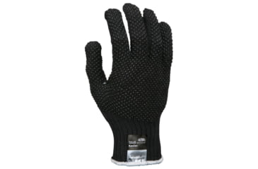 Image of MCR Safety Cut Pro 7 Gauge DuPont Kevlar Shell Cut Resistant Work Gloves, PVC Dots on 2 Sides, Regular Weight, Brown/Black, Small, 9366BKS
