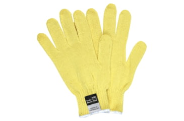 Image of MCR Safety Cut Pro 7 Gauge DuPont Kevlar Shell Cut Resistant Work Gloves, Regular Weight, Yellow, Medium, 9370M