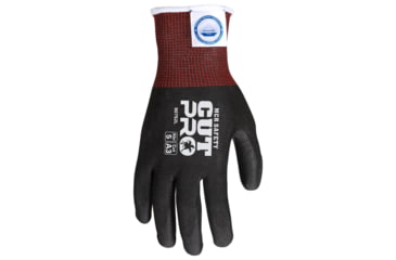 Image of MCR Safety Cut Pro Cut Resistant Work Gloves, 15 Gauge Dyneema Diamond Technology, PU Coated Palm and Fingertips, Black, X - Large, 90752XL