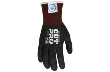 Image of MCR Safety Cut Pro Cut Resistant Work Gloves, 15 Gauge Dyneema Diamond Technology, Sandy Nitrile Foam Coated Palm and Fingertips, Black, XX - Large, 90750XXL