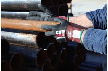 Image of MCR Safety Cut Pro Cut Resistant Work Gloves, 15 Gauge Dyneema Diamond Technology, Sandy Nitrile Foam Coated Palm and Fingertips, Black, XX - Large, 90750XXL