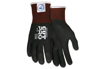 Image of MCR Safety Cut Pro Cut Resistant Work Gloves, 15 Gauge Dyneema Diamond Technology, Sandy Nitrile Foam Coated Palm and Fingertips, Black, XX - Large, 90750XXL