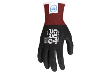 Image of MCR Safety Cut Pro Cut Resistant Work Gloves, 18 Gauge Dyneema Diamond Technology, Sandy Nitrile Foam Coated Palm and Fingertips, Black, X - Large, 90780XL