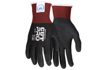 Image of MCR Safety Cut Pro Cut Resistant Work Gloves, 18 Gauge Dyneema Diamond Technology, Sandy Nitrile Foam Coated Palm and Fingertips, Black, X - Large, 90780XL