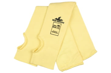 Image of MCR Safety Cut Pro DuPont Kevlar and Synthetic Cut Resistant Sleeves with Thumb Slot, 18in x 3 1/4in, Yellow, One Size, 9378KFT
