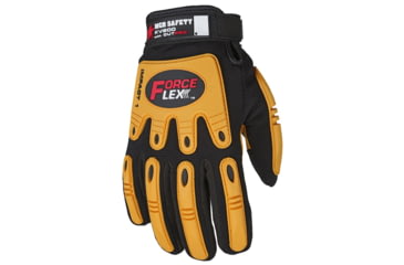 Image of MCR Safety Cut Pro ForceFlex Mechanics Work Gloves, Cut Resistant Kevlar Lining, TPR on Back of Hand and Fingers, Black and Gold, X - Large, KV200XL
