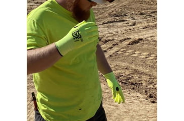 Image of MCR Safety Cut Pro 18-Gauge HyperMax Hi Vis Cut Resistant Work Gloves, Lime, Large, 92728HVL