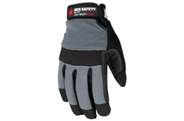 Image of MCR Safety Cut Pro Mechanics Glove, Synthetic Leather Palm, Adjustable Hook and Loop Wrist Closure, Cut Resistant, Black, Medium, 917M