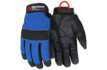 Image of MCR Safety Cut Pro Mechanics Gloves, Reinforced PVC Coated Synthetic Leather Palm, Insulated, DuPont Kevlar Lined, Black, Large, 918L