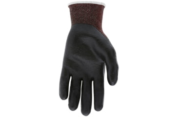 Image of MCR Safety Cut Pro Ninja Max Cut Resistant Work Gloves, Bi-Polymer Coated Palm and Fingertips, Black/Salt and Pepper, Large, N9676GL
