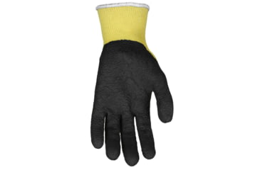 Image of MCR Safety Cut Pro Ninja Wave Cut Resistant Work Gloves, 10 Gauge Kevlar Shell, Nitrile Wave Coated Palm and Fingertips, Black/Yellow, X - Large, N96930XL