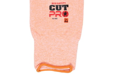 Image of MCR Safety Cut Pro Sleeves 13 Gauge Hypermax Hi-Vis Silicone Bicep Grip Pads, 20in Length, ANSI Cut A4, Orange, One Size, 9218O