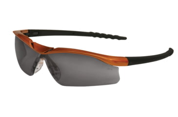 Image of MCR Safety DL1 Series Safety Glasses, UV-AF Anti-Fog Coating, Soft TPR Nose Piece, Gray/Nuclear Orange Frame, One Size, DL212AF