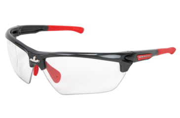 Image of MCR Safety Dominator DM3 Series MAX6 Lenses Anti-Fog Safety Glasses, Adjustable Wire Core Temples and Nose Piece, Clear, One Size, DM1310PF