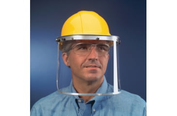 Image of MCR Safety Face Shield Bracket For Cap-Style Hardhats Lightweight Aluminum, Silver, One Size, 102
