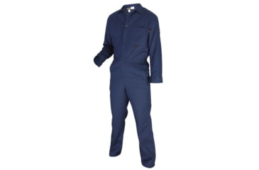 Image of MCR Safety Flame Resistant Contractor Coverall, 100% Cotton, Navy Blue, 38 TALL, CC1N38T