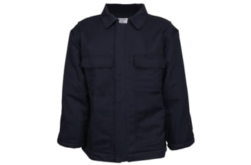Image of MCR Safety CHC1NL Flame Resistant Insulated Chore Coat, Modacrylic Quilted Lining, 100% Cotton Outer, Navy Blue, L, CHC1NL