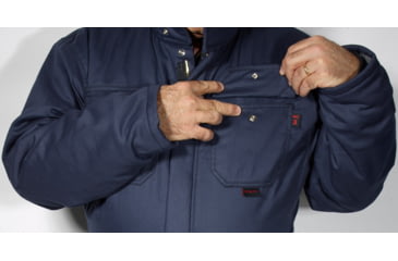 Image of MCR Safety Flame Resistant Insulated Deluxe Coverall, Modacrylic Quilted Lining, 88% Cotton 12% Nylon, Navy, XL, DC3NXLT