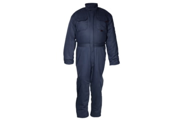 Image of MCR Safety Flame Resistant Insulated Deluxe Coverall, Modacrylic Quilted Lining, 88% Cotton 12% Nylon, Navy, XL, DC3NXLT