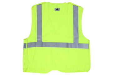 Image of MCR Safety Flame Resistant Safety Vest, Class 2 Break Away Pattern, Modacrylic Blend with 2in Silver Stripes, Fluorescent Lime, M, FRMBCL2LM