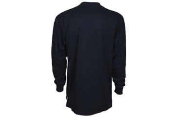 Image of MCR Safety Flame Resistant Work Lightweight Long Sleeve T-Shirt, Comfortable 100% FR Cotton, Navy Blue, M, LST1NM