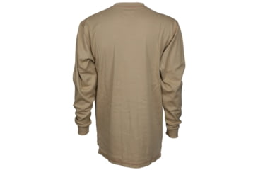 Image of MCR Safety Flame Resistant Work Lightweight Long Sleeve T-Shirt, Comfortable 100% FR Cotton, Tan, S, LST1TS