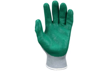 Image of MCR Safety NXG 10 Gauge Gray Cotton Polyester Work Gloves w/Green Nitrile Palm &amp; Fingers, Green/Gray, 2XL, FT350XXL