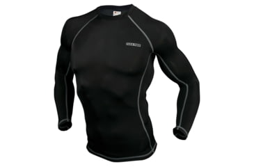 Image of MCR Safety FlexTuff Thermal Long Sleeve Shirt, Stretch, Flat Sewn Seams, Black, 3X, LFTU707X3