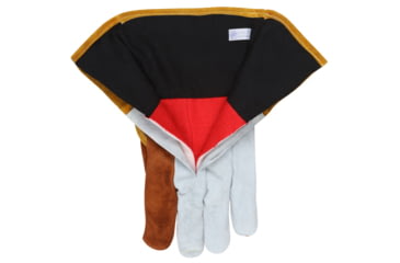Image of MCR Safety Foundry Jersey Foam Lined Leather Welding Work Gloves, Select Cowskin Shoulder Leather, Sewn with DuPont Kevlar, Gray and Brown, X - Large, 4550