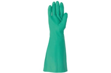 Image of MCR Safety Nitri-Chem Unlined Green Nitrile Gloves, Green, Medium, 5350M