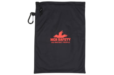 Image of MCR Safety Headgear/Faceshield Bag, Affixed Carabiner Clip, Black, One Size, 203