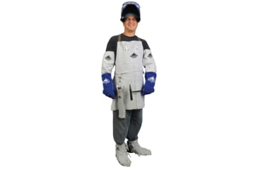 Image of MCR Safety Heavy Weight Leather Welding Apron, Center Bib Divided Front Pocket, 24in x 30in, Gray, One Size, 38130MW