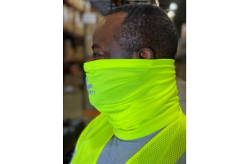 Image of MCR Safety Hi-Vis Neck Gaiters, Single Layer 100% Poly, Lime, One Size, HVG8