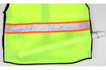 Image of MCR Safety Hi Vis Reflective Safety Vest, ANSI 107 Type R Class 2, 3in Silver Reflective, Zipper Front Closure, Back Plan Pocket, Solid Front Mesh Back, Fluorescent Lime, XL, PSURVCL2LSXL