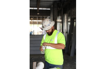 Image of MCR Safety Hi Vis Safety Work T-Shirts, Soft Poly Jersey Knit, Short Sleeve and Tagless Design, ANSI 107 Type R Class 2, Fluorescent Lime, Fluorescent Lime, 4X, STSCL2SLX4