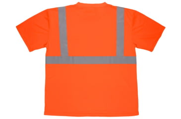 Image of MCR Safety Hi Vis Safety Work T-Shirts, Soft Poly Birdseye Mesh, Short Sleeve and Tagless Design, ANSI 107 Type R Class 2, Fluorescent Orange, 3X, STSCL2MOX3