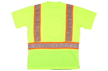 Image of MCR Safety Hi Vis Safety Work T-Shirts, Soft Poly Birdseye Mesh, Short Sleeve and Tagless Design, ANSI 107 Type R Class 2, Lime, M, FFSTC2SLM