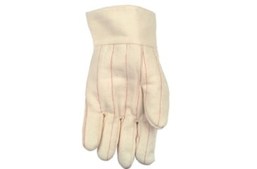 Image of MCR Safety Hot Mill Work Gloves, 24oz Cotton Fabric, Nap-In, 2.5in Band Top and Knuckle Strap, Recycled Liner, Regular Weight, Natural, Large, 9124KI