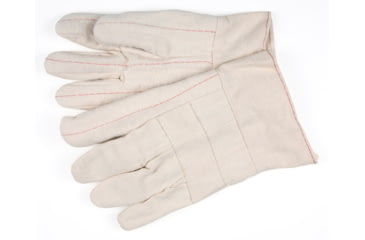 Image of MCR Safety Hot Mill Work Gloves, 28oz Heavy Weight Fabric, 2 .5in Band Top, Knuckle Strap, Natural, Large, 9128