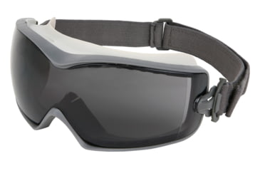 Image of MCR Safety Hydroblast HB2 Safety Goggles, MAX6 Anti-Fog Lens, Indirect Vented with Adjustable Elastic Strap, 7-Point Ratchet Action Hinge, Gray, One Size, HB1212PF