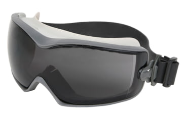 Image of MCR Safety Hydroblast HB2 Safety Goggles, MAX6 Anti-Fog Lens, Indirect Vented with Adjustable Rubber Strap, 7-Point Ratchet Action Hinge, Gray, One Size, HB1222PF