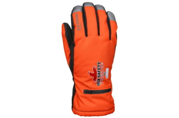Image of MCR Safety Insulated Mechanics Gloves, 200 gram Thinsulate Lining, MAXGrid Material Palm, Inner Elastic Snow and Ice Cuff, Black/Hi-Vis Orange, X - Large, 983XL