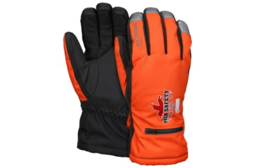 Image of MCR Safety Insulated Mechanics Gloves, 200 gram Thinsulate Lining, MAXGrid Material Palm, Inner Elastic Snow and Ice Cuff, Black/Hi-Vis Orange, X - Large, 983XL